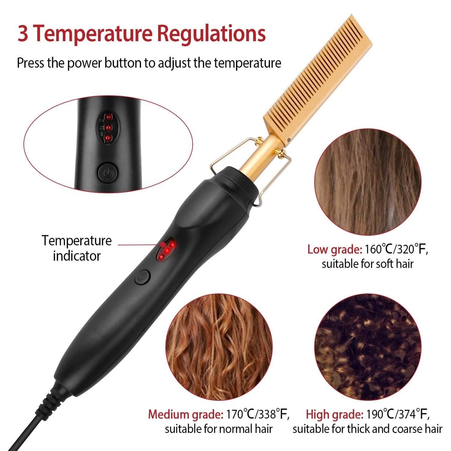 Electric Heating Hair Comb DailySale