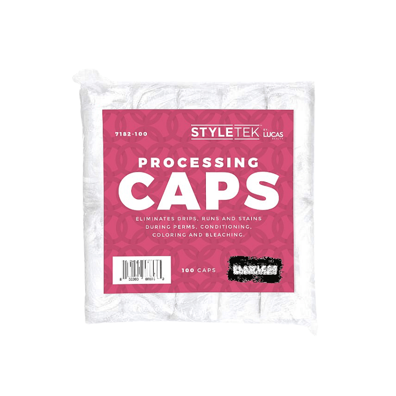 Styletek Clear Processing Caps -100pk The Warehouse Salon