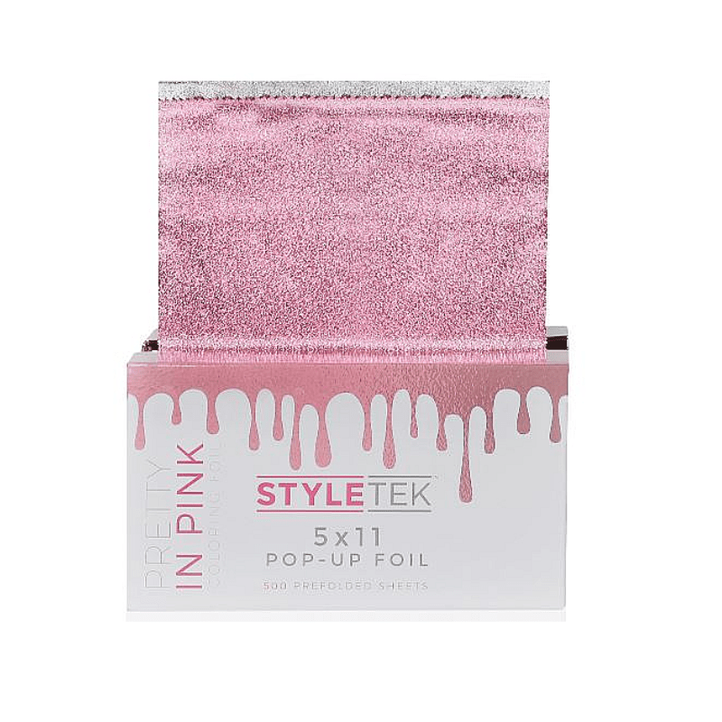 Styletek Pretty In Pink Embossed Pop-Up Foil 500ct 5x11 The Warehouse Salon