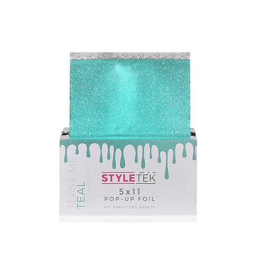 Styletek Tease Me Teal Embossed Pop-Up Foil 500ct 5x11 The Warehouse Salon