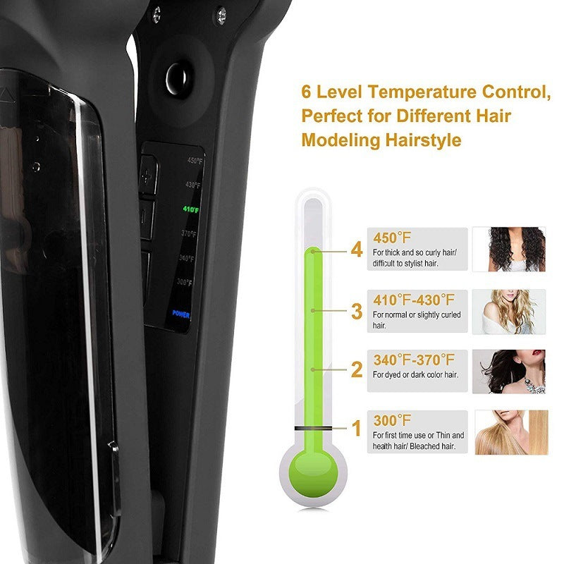 Women's Fashion Infrared Steam Ceramic Hair Straightener FLIPSTYLEZLLC