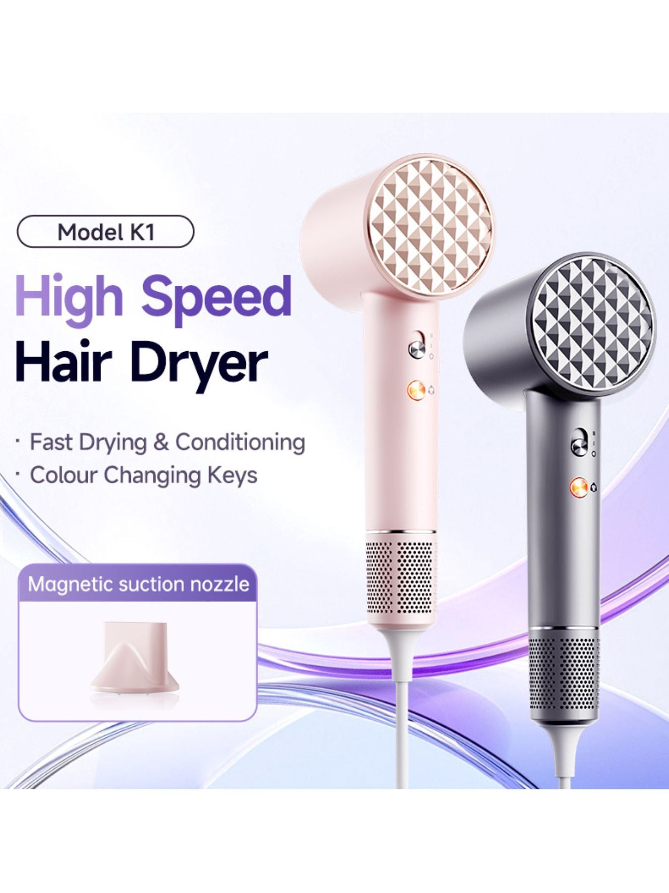 Lightweight High-Speed Hair Dryer Unique Oils