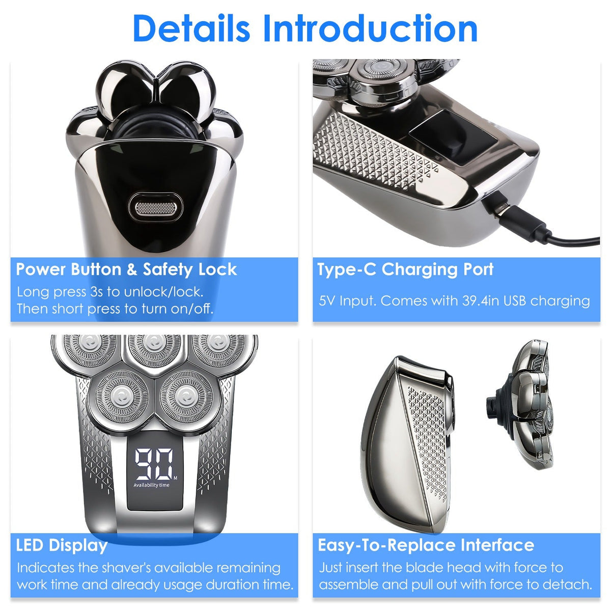 Head Shavers for Bald Men Gamba Beauty