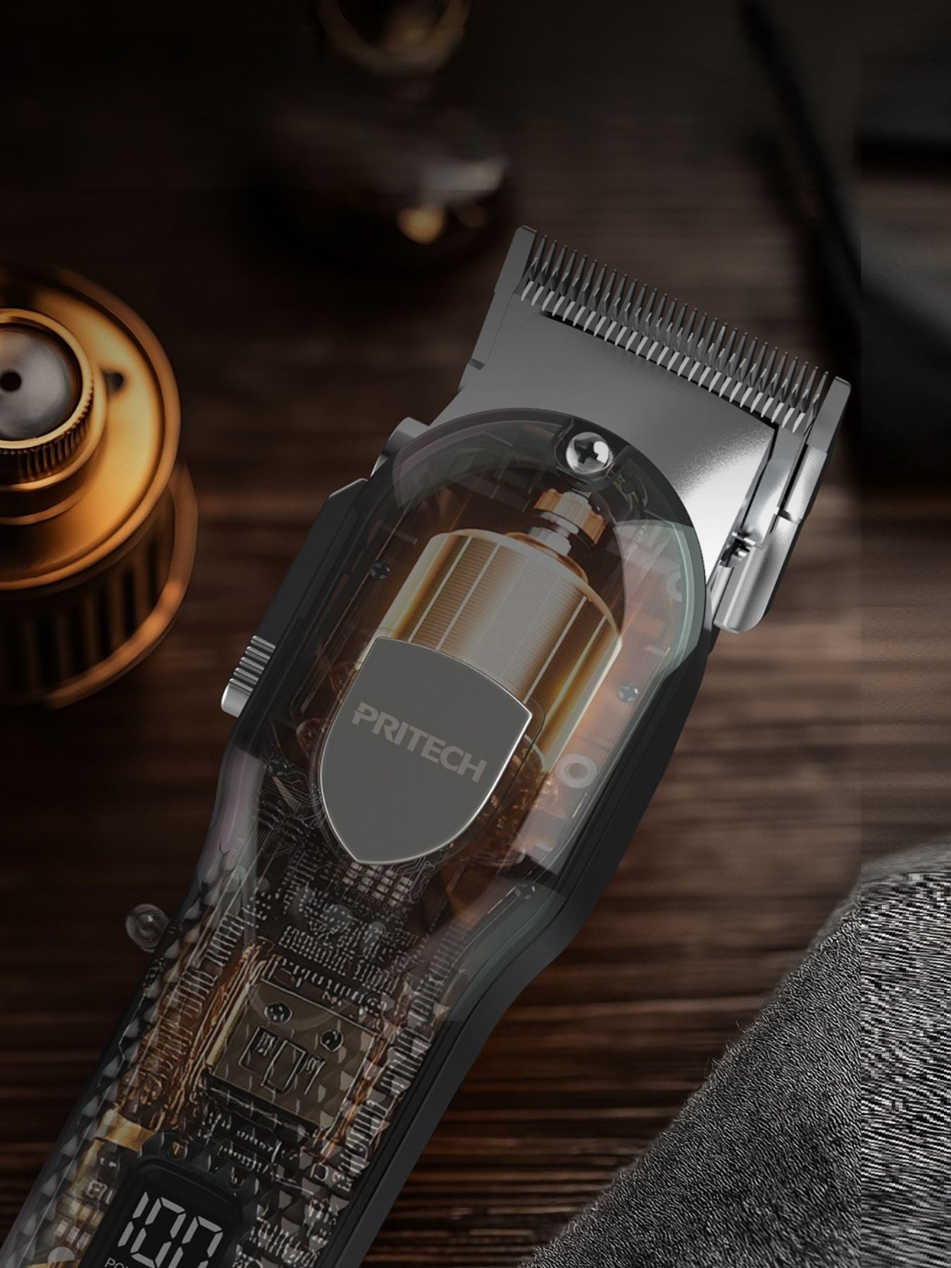 Cordless Hair Clipper with LED Display Unique Oils