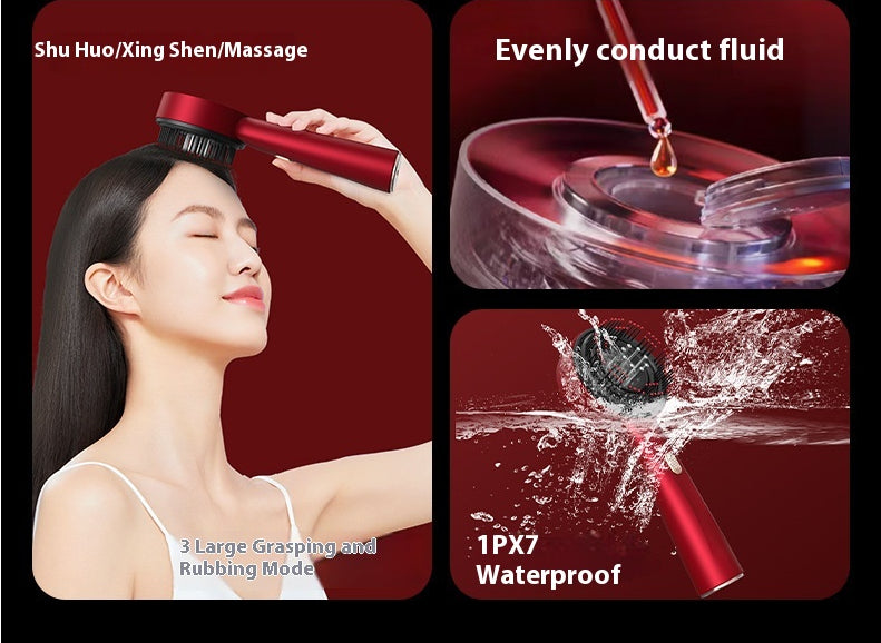 Electric Massage Comb Home Scalp Drain Comb Red Light Anti-slip Hair Care Multi-functional Massage Comb My Store