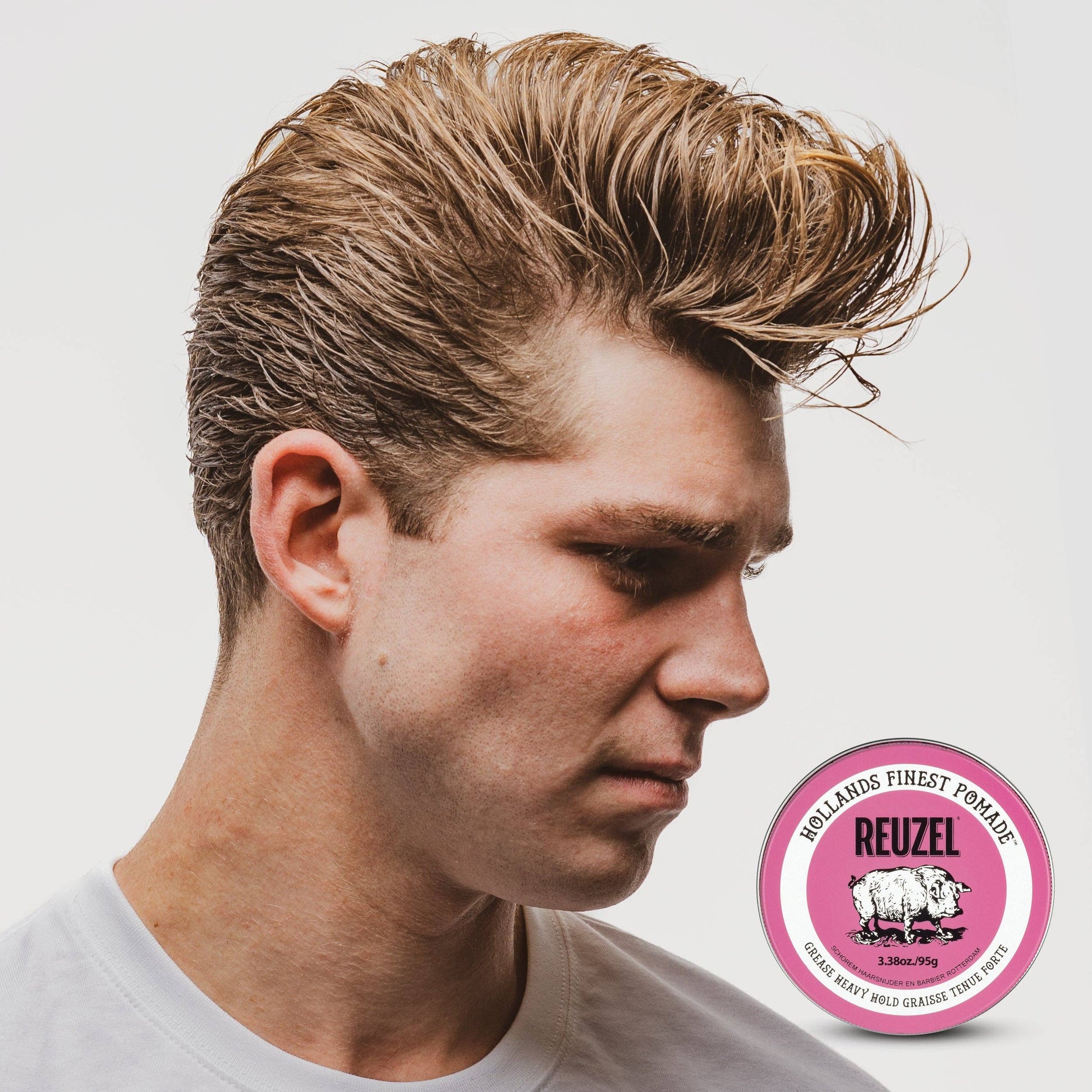 Reuzel Pink Pomade Grease Oil Based Medium Shine Strong Hold The Grease Shop