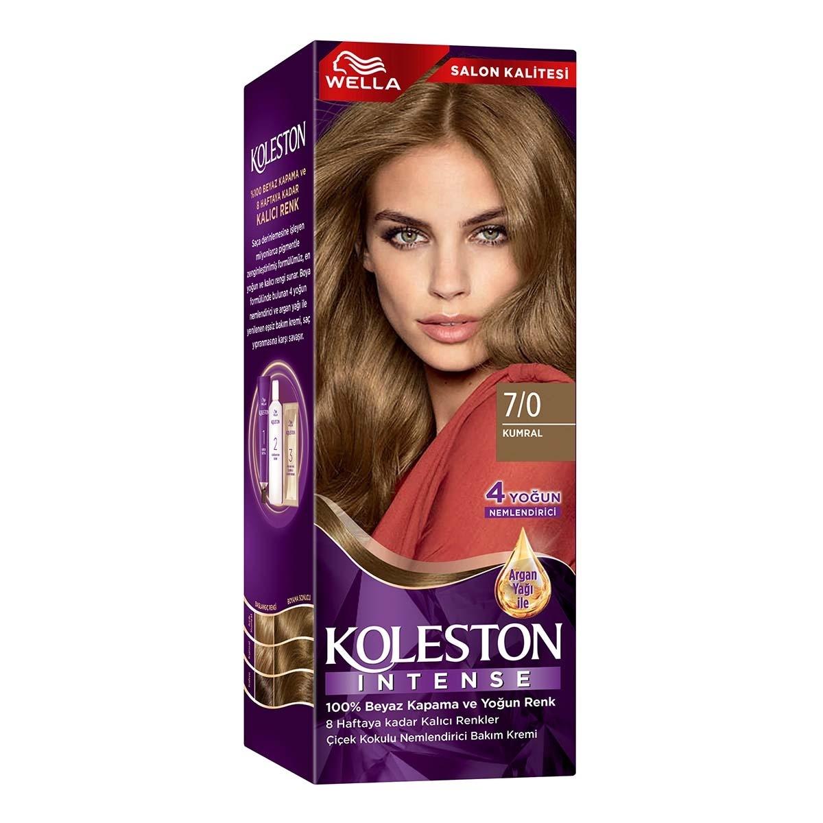 Wella Koleston Kumral Hair Dye: 100% Grey Coverage, Long Lasting Permanent Brown Hair Color with Argan Oil - At-Home Hair Color Kit Beauty Care Bag