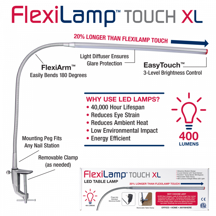 AmericaNails - FlexiLamp - Touch XL Table Lamp
