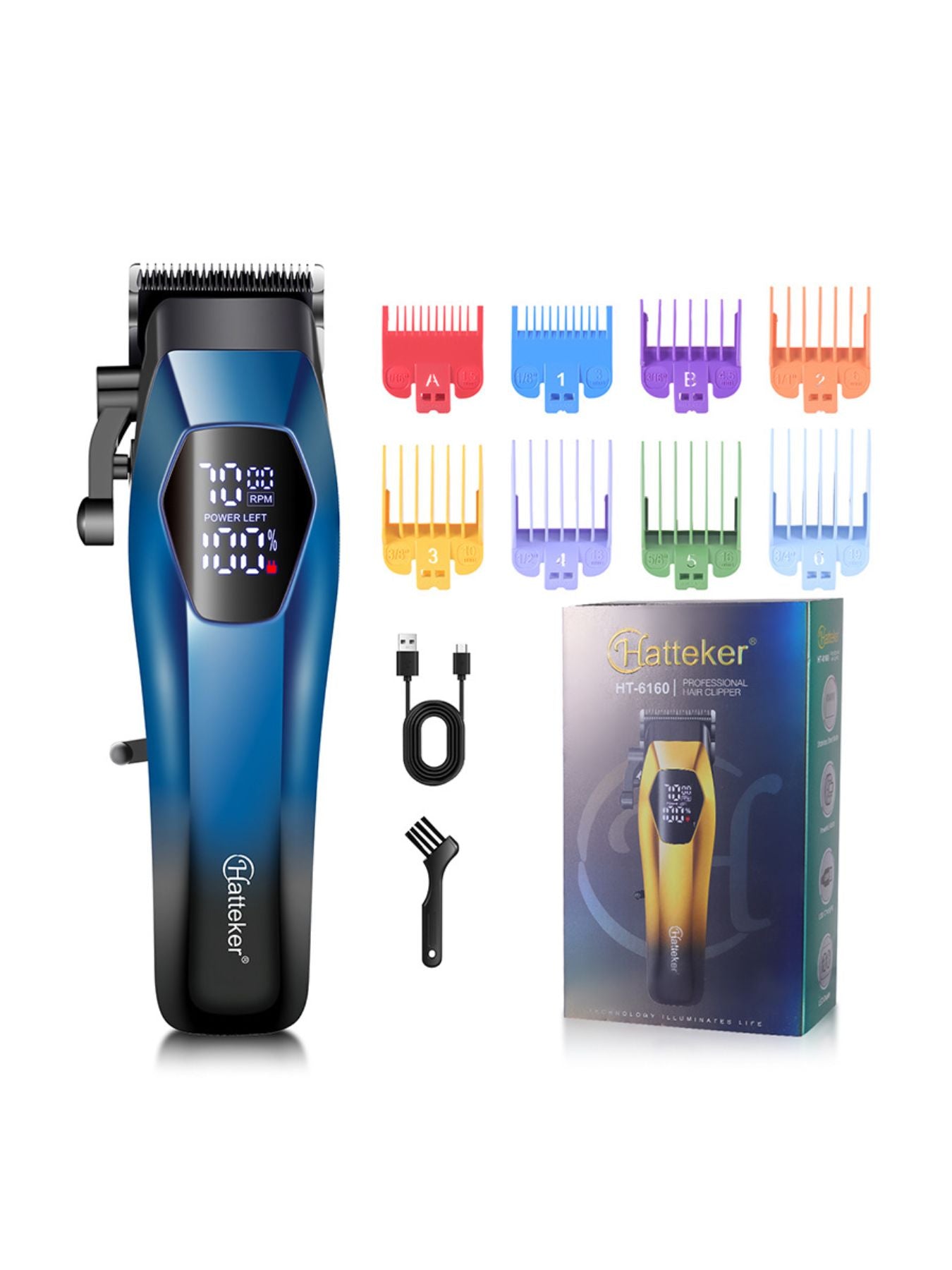 Cordless Hair Clipper with LED Display Unique Oils