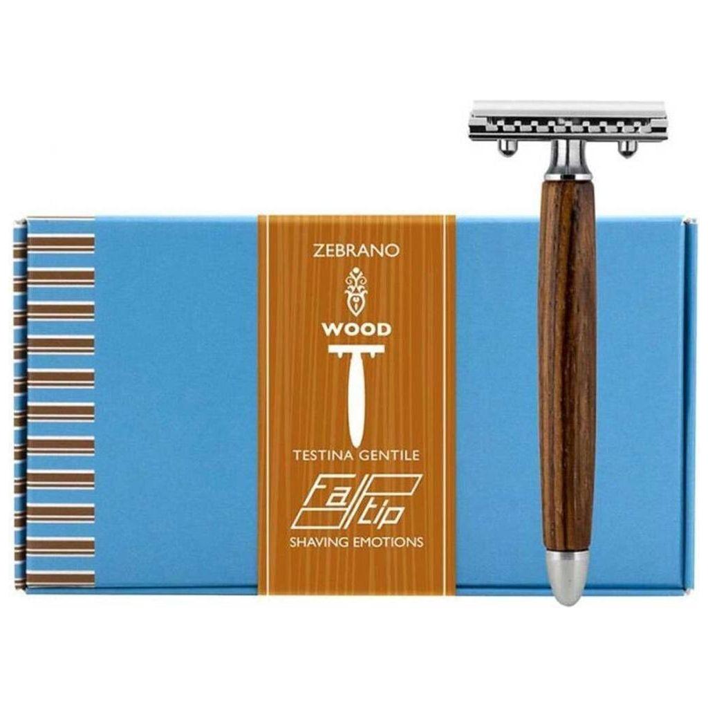 Fatip Double Edge Safety Razor Wood Zebrano Pc Nero Pasteur Pharmacy