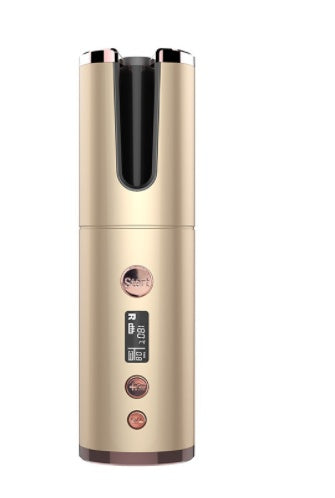Wireless Rechargeable Curling Iron Electric Hair Curler Fully Automatic Rotating Portable Hairdresser Elyvora LLC