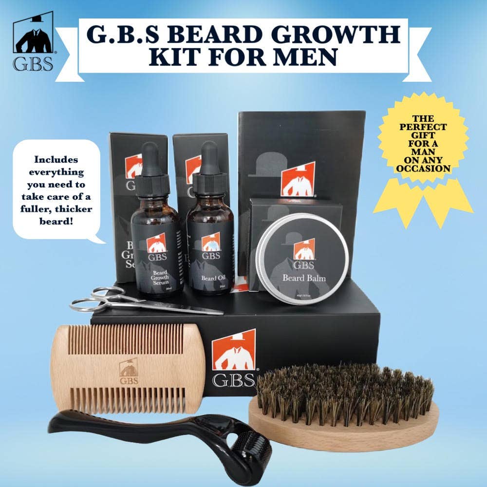 GBS Beard Growth Kit - Gents Fine Grooming Products The Grease Shop