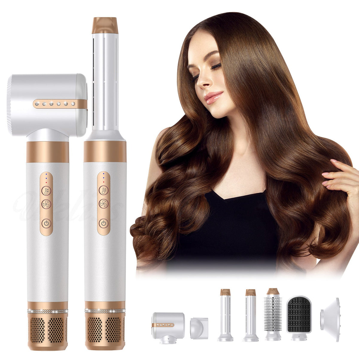 7-in-1 Hot Air Comb Automatic Curling Wand Elyvora LLC