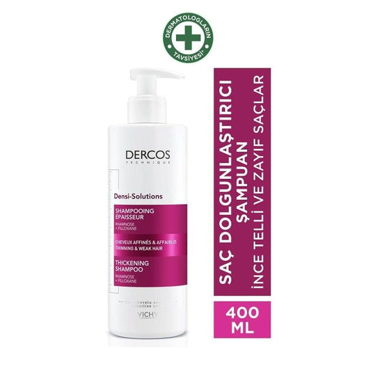 Vichy Dercos Densi-Solution Shampoo for Thin & Weak Hair - 13.53 fl oz Volumizing & Strengthening Hair Care Beauty Care Bag