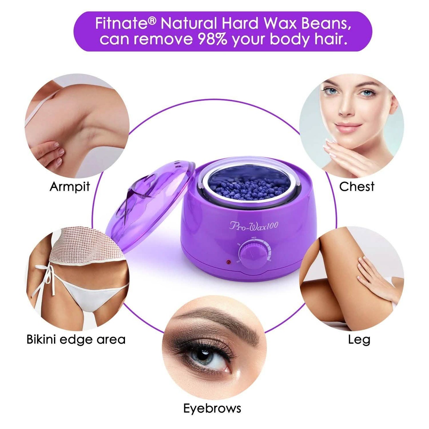 Fitnate Hair Removal Hot Wax Warmer Set DailySale