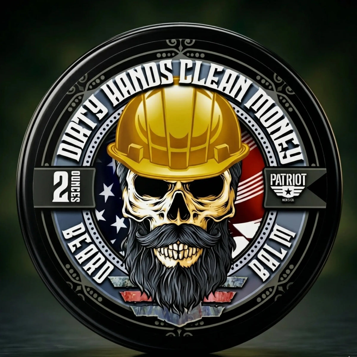 Dirty Hands Clean Money Beard Balm Leather and Oakmoss Patriot And Company