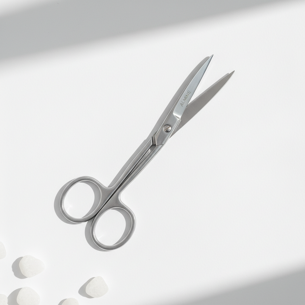 Almine Nail Scissors Curved, 1 Count, Silver Annie International, Inc.