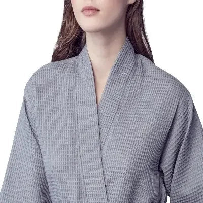 Knee-Length Waffle Robe for Women Lotus Linen