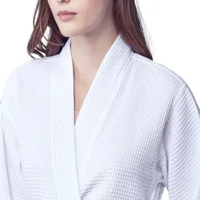 Knee-Length Waffle Robe for Women Lotus Linen