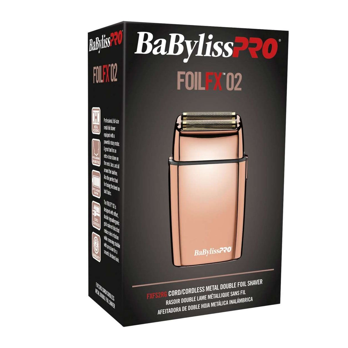 Babylisspro Foilfx02 Cordless Rose Gold Metal Double Foil Shaver My Beauty Site Pro