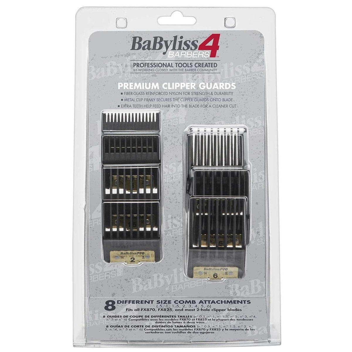 BabylissPro Premium Clipper Guards 8 Comb Attachments My Beauty Site Pro