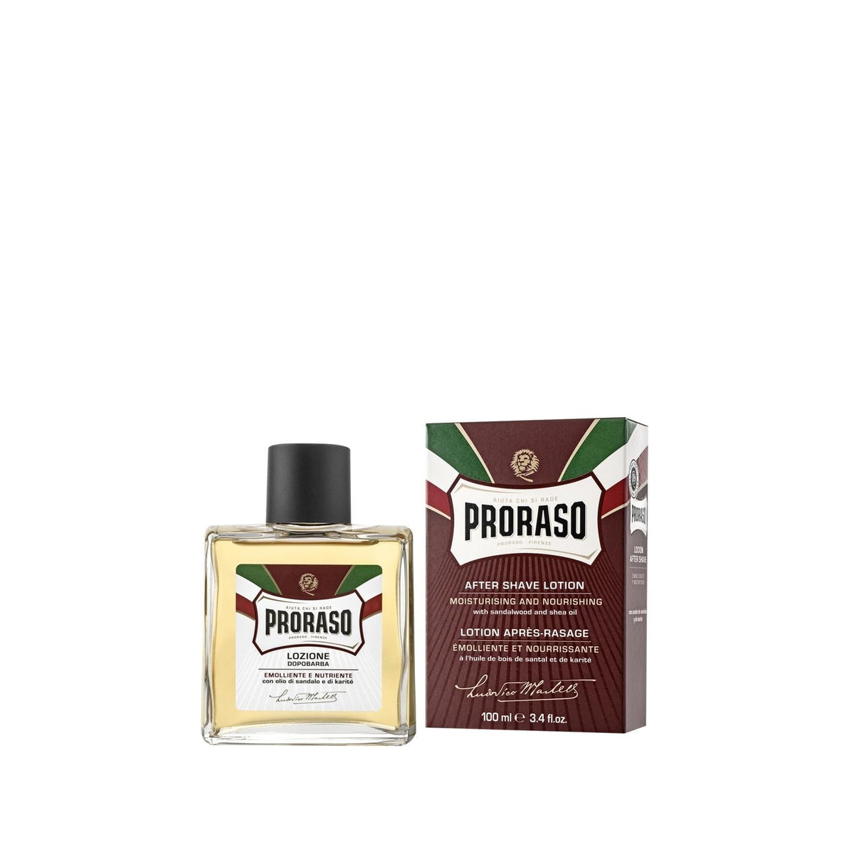 Proraso After Shave Lotion Sandalwood Scent - Soothes & Moisturizes Skin After Shaving, 3.38 fl oz Beauty Care Bag