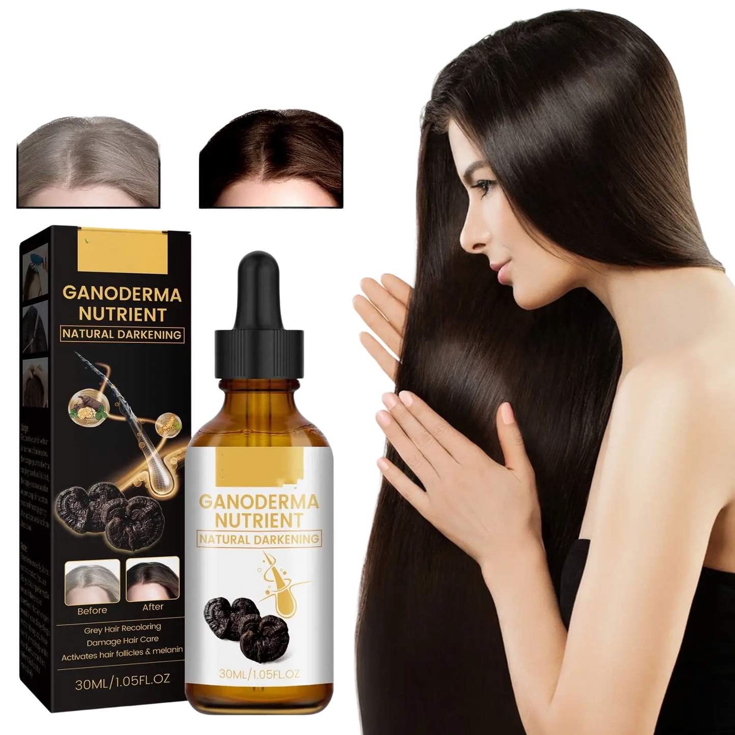 Ganoderma Hair Darkening Lotion Nutrient Treatment 30ml ARBA Global