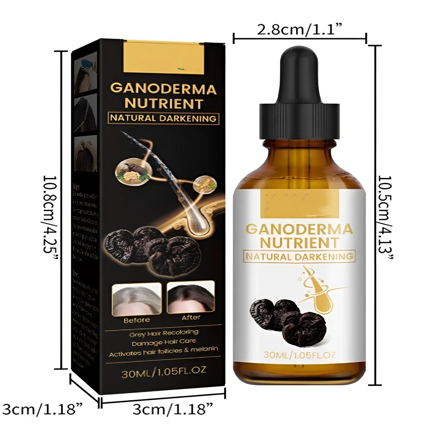 Ganoderma Hair Darkening Lotion Nutrient Treatment 30ml ARBA Global