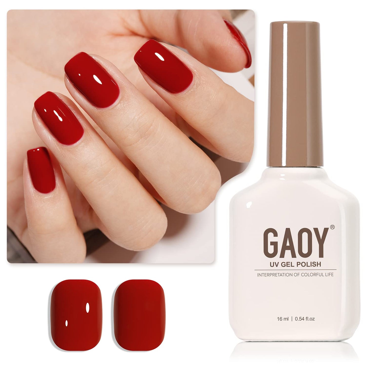 GAOY Sheer Light Pink Gel Nail Polish, 16ml Jelly Milky White Peach Translucent Color 1352 UV Light Cure Gel Polish for Nail Art DIY Manicure and Pedicure at Home