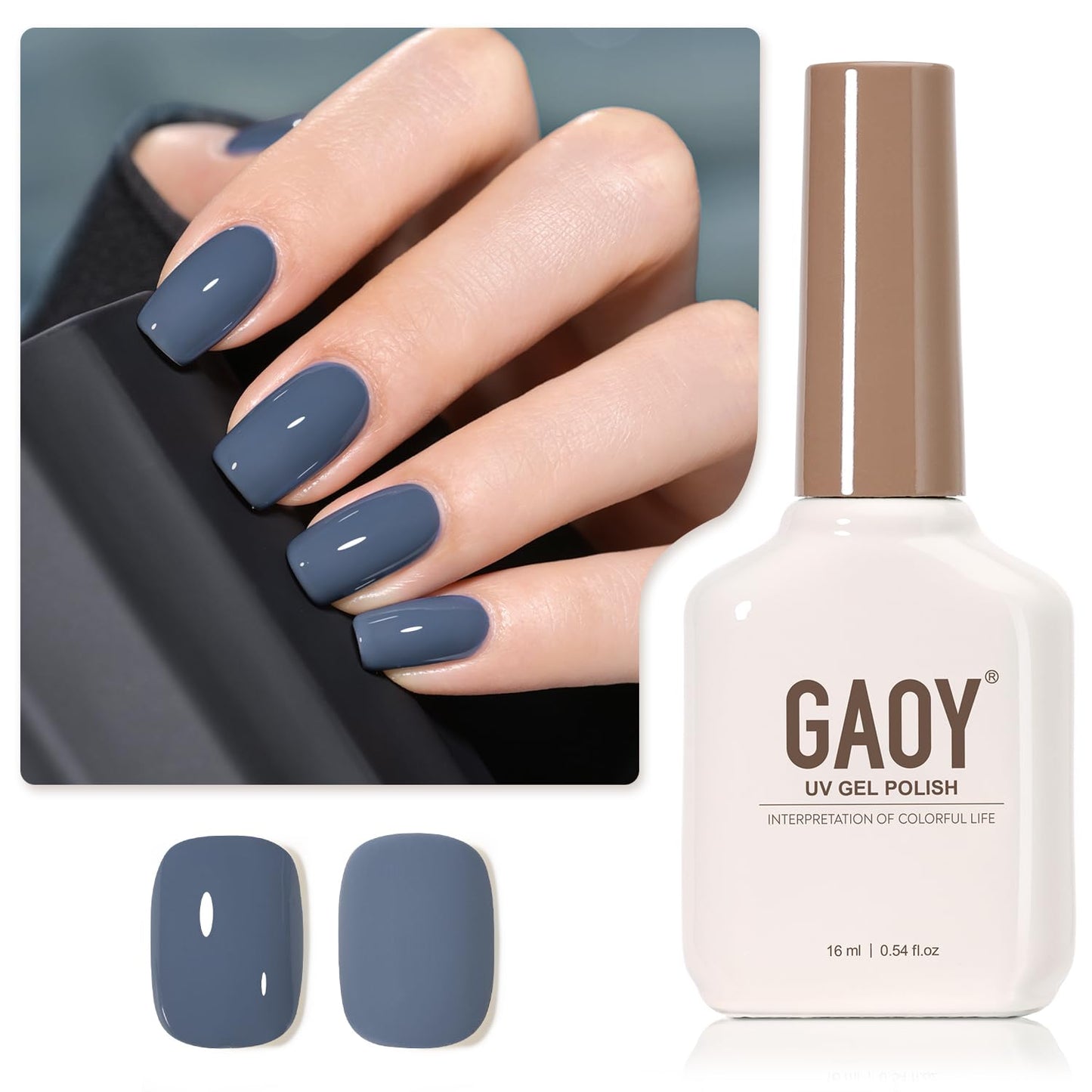 GAOY Sheer Light Pink Gel Nail Polish, 16ml Jelly Milky White Peach Translucent Color 1352 UV Light Cure Gel Polish for Nail Art DIY Manicure and Pedicure at Home