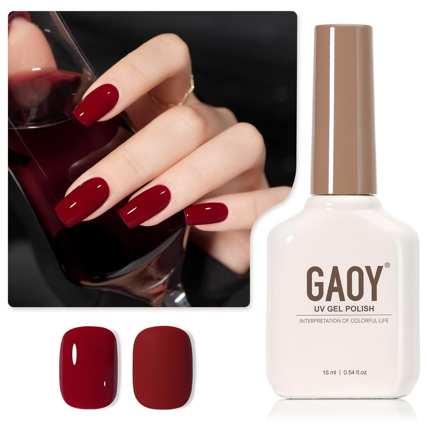 GAOY Sheer Light Pink Gel Nail Polish, 16ml Jelly Milky White Peach Translucent Color 1352 UV Light Cure Gel Polish for Nail Art DIY Manicure and Pedicure at Home