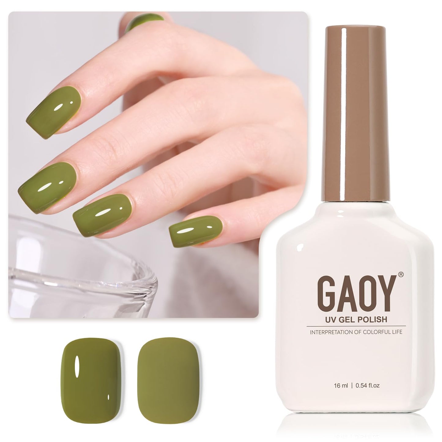 GAOY Sheer Light Pink Gel Nail Polish, 16ml Jelly Milky White Peach Translucent Color 1352 UV Light Cure Gel Polish for Nail Art DIY Manicure and Pedicure at Home
