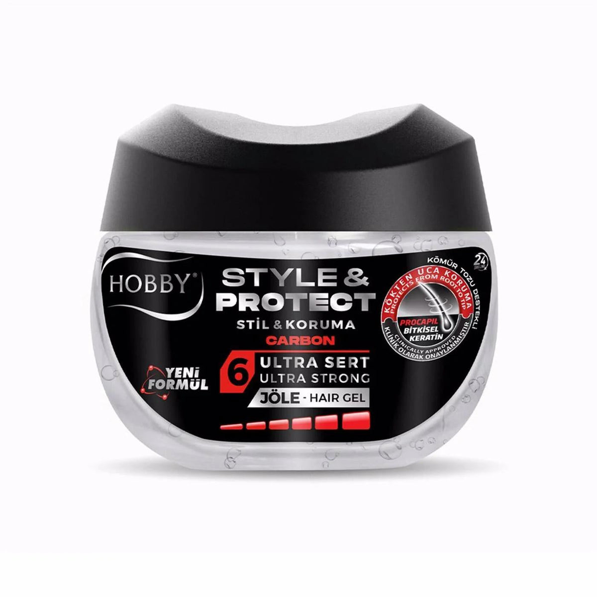 Hobby Carbon Protect Styling Hair Gel 400g Beauty Care Bag