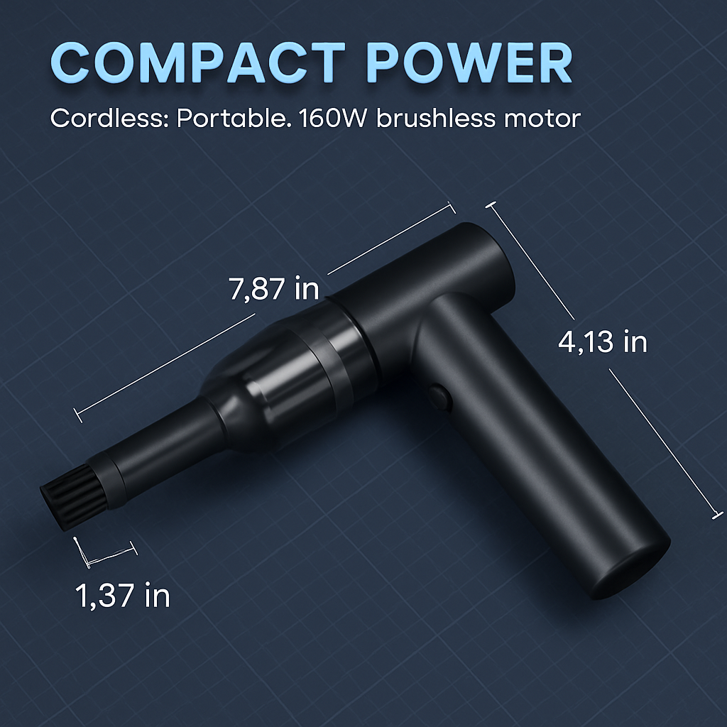 Cordless Air Duster Vacuum, Brushless Motor LJGDeals