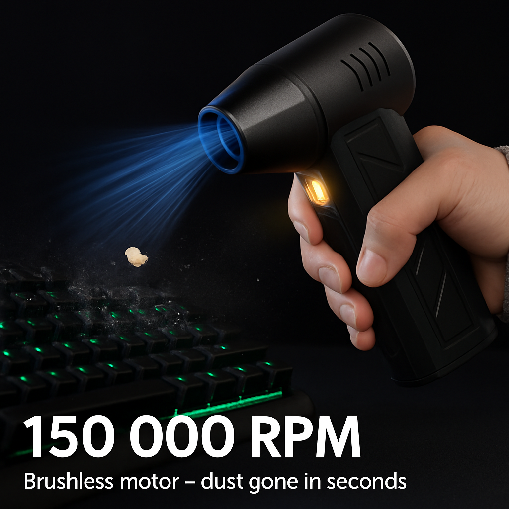 Compressed Air Duster with LED Light for Home Use LJGDeals
