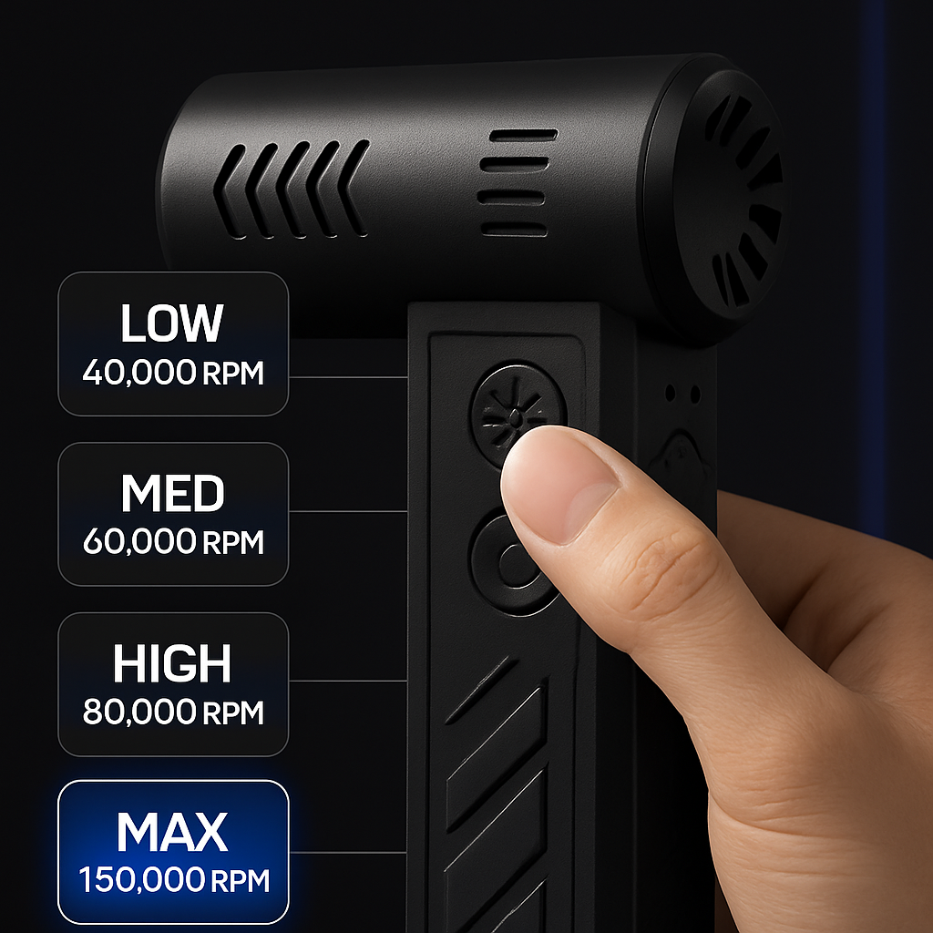 Compressed Air Duster with LED Light for Home Use LJGDeals