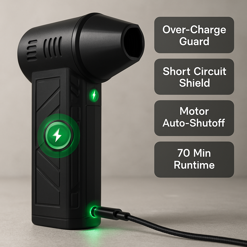 Compressed Air Duster with LED Light for Home Use LJGDeals