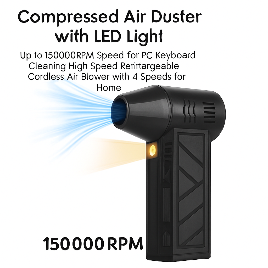 Compressed Air Duster with LED Light for Home Use LJGDeals