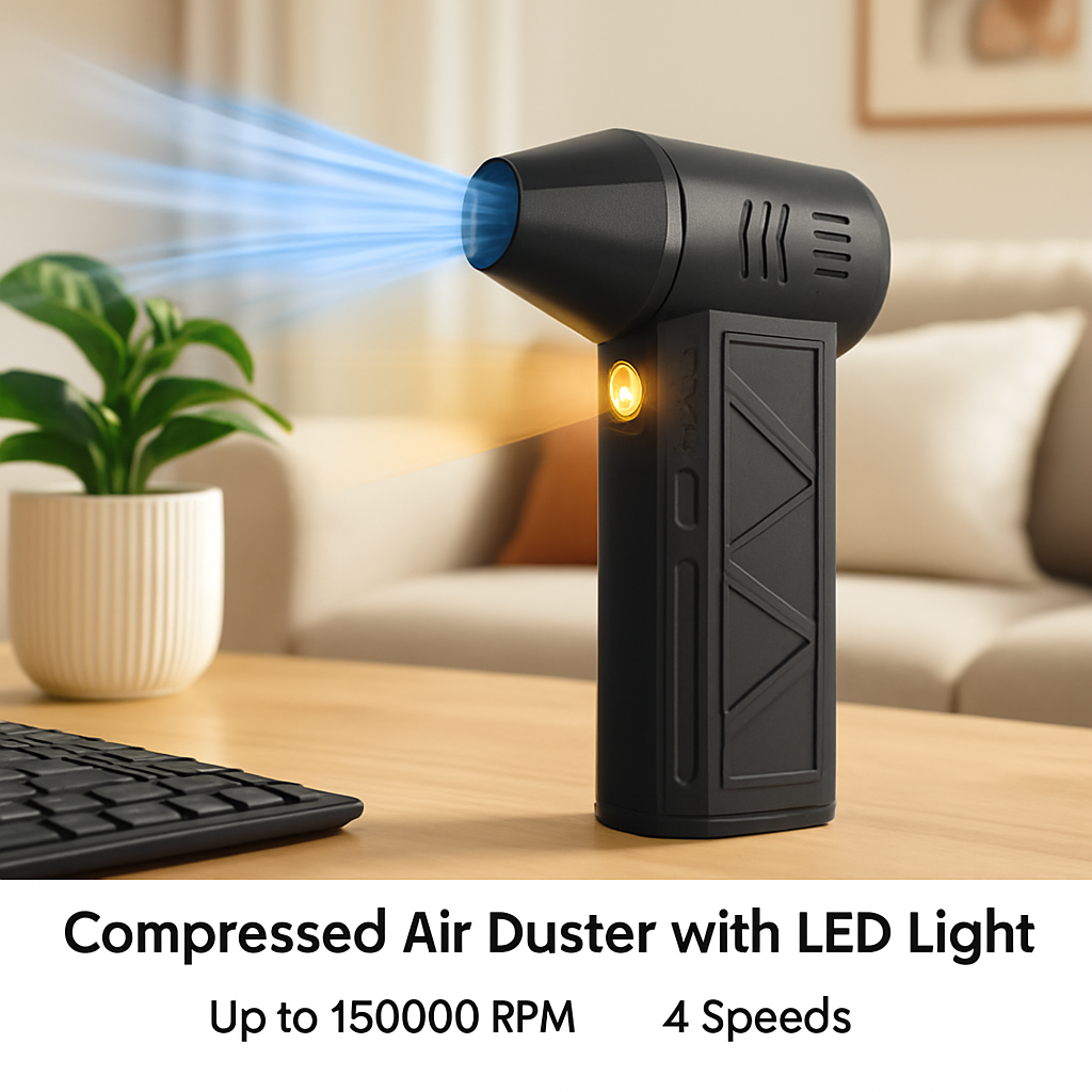 Compressed Air Duster with LED Light for Home Use LJGDeals