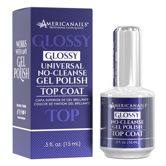 AmericaNails - No-Cleanse Gel Polish Top Coat | Glossy .5oz