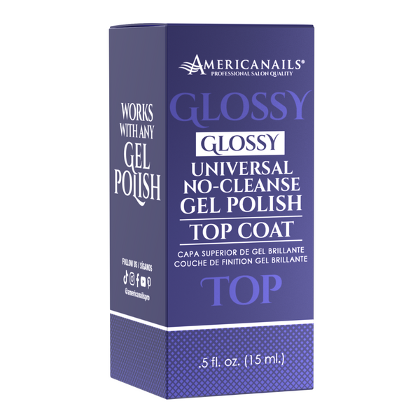 No-Cleanse Gel Polish Top Coat | Glossy .5oz Lunali Nail Supply