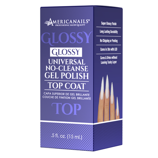 No-Cleanse Gel Polish Top Coat | Glossy .5oz Lunali Nail Supply
