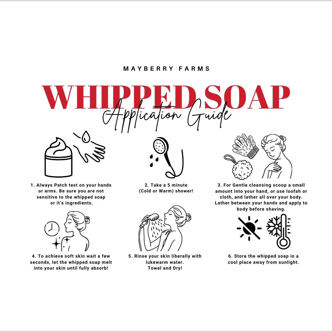 Whipped Soap & Shaving Cream with Goat Milk & Honey Mayberry Farms