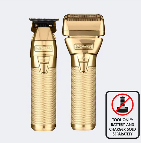 BaBylissPRO FXONE GoldFX Trimmer & Foil Shaver Bundle - Tool Only (FX1FSTGTO) Salon Backbar