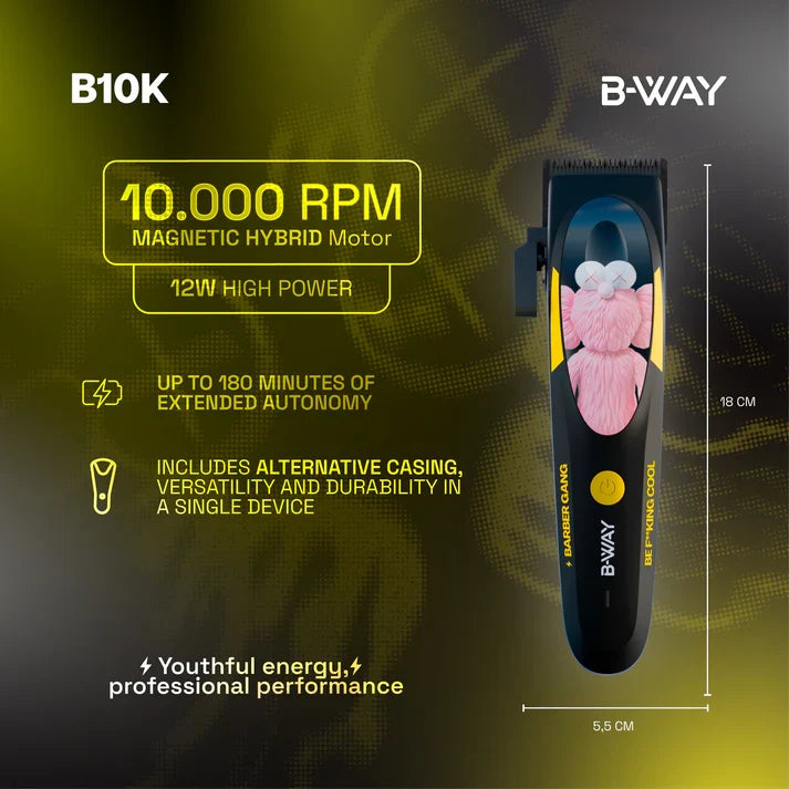 B‑WAY B10K Clipper & CUTZ Dark Trimmer – 2‑Piece Barber Set RT-Way USA