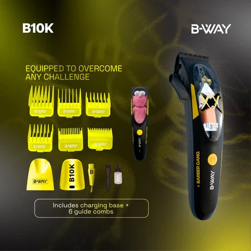 B‑WAY B10K Clipper & Golden Gate Trimmer – 2‑Piece Barber Set RT-Way USA