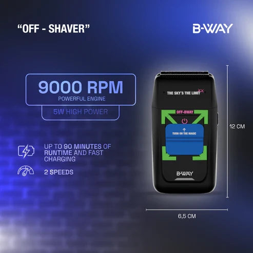 B‑WAY B10K Clipper & OFF Black Shaver – 2‑Piece Barber Set RT-Way USA