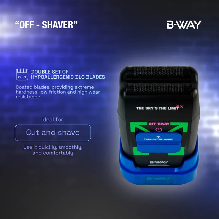 B‑WAY B10K Clipper & OFF Black Shaver – 2‑Piece Barber Set RT-Way USA