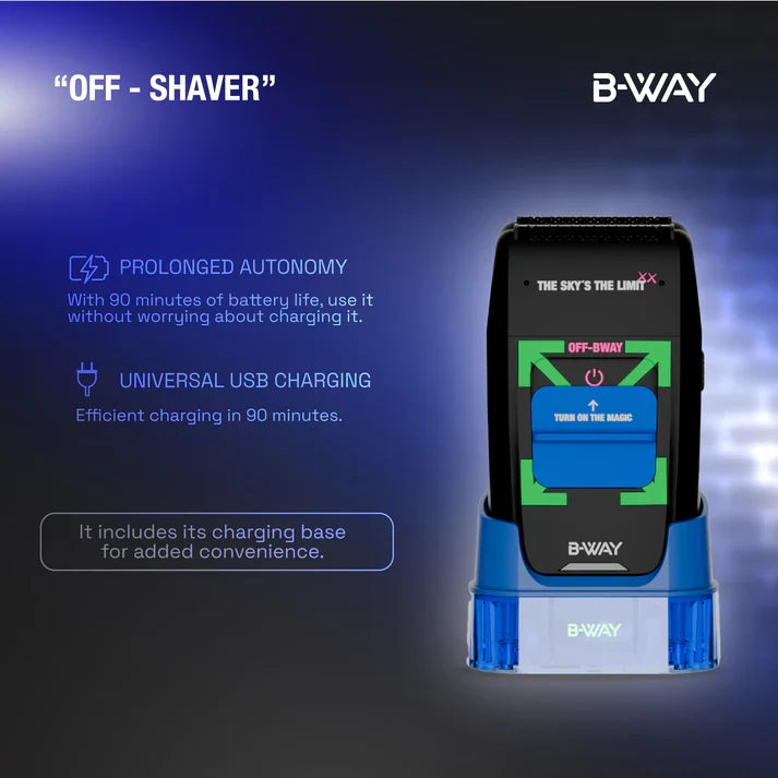B‑WAY B10K Clipper & OFF Black Shaver – 2‑Piece Barber Set RT-Way USA