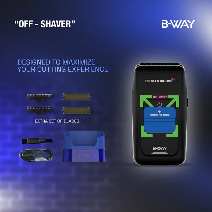 B‑WAY B10K Clipper & OFF Black Shaver – 2‑Piece Barber Set RT-Way USA
